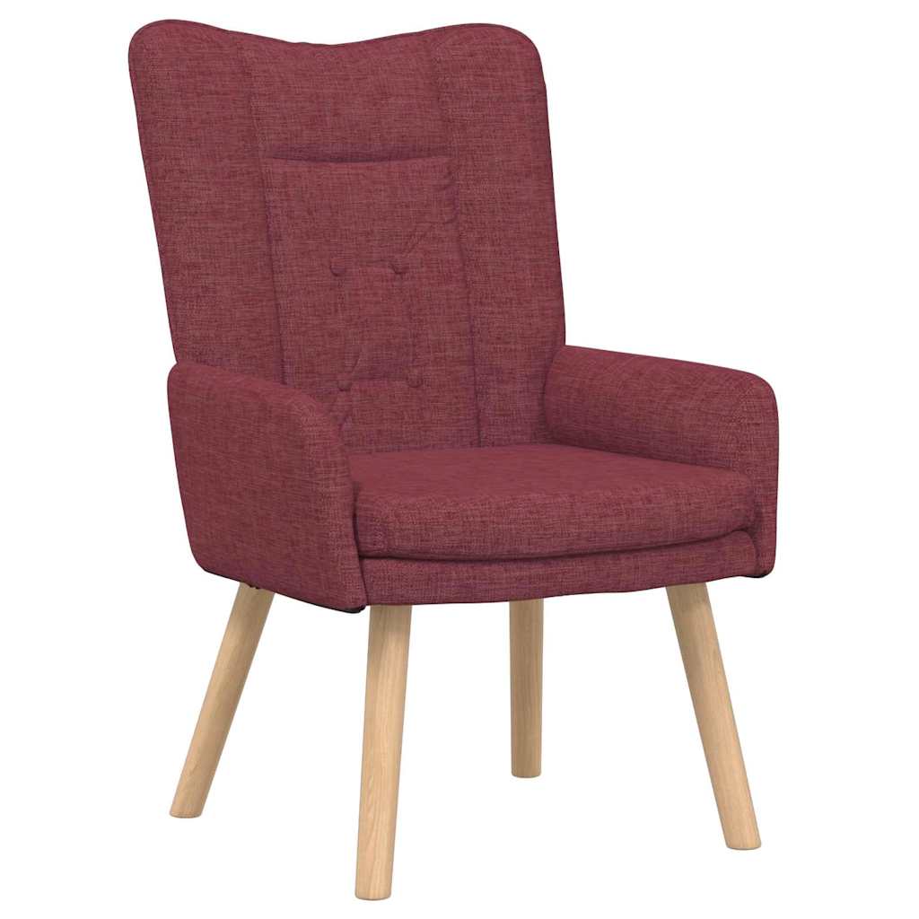 vidaXL fotel Czerwone wino 63 x 67 x 94 cm Tkanina i sklejka