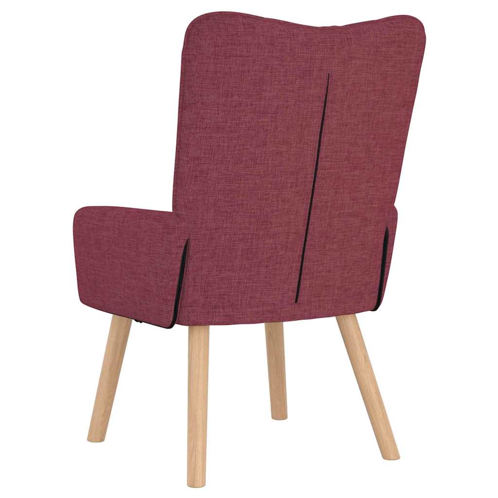 vidaXL fotel Czerwone wino 63 x 67 x 94 cm Tkanina i sklejka
