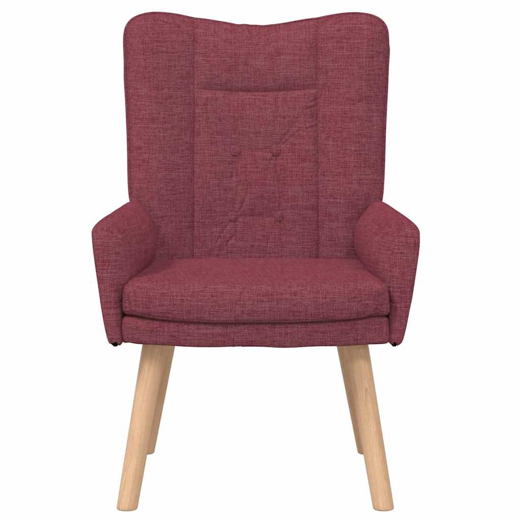 vidaXL fotel Czerwone wino 63 x 67 x 94 cm Tkanina i sklejka