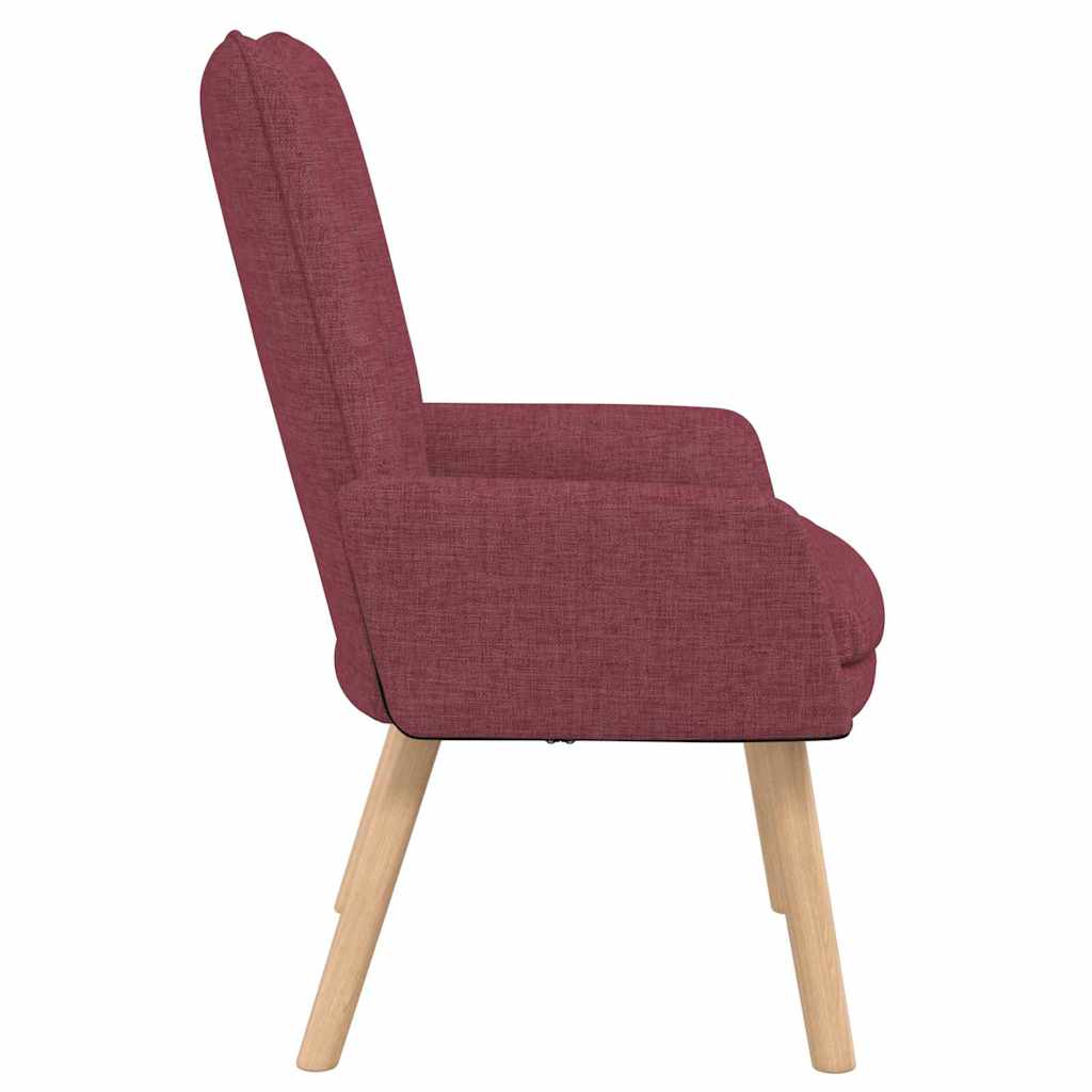 vidaXL fotel Czerwone wino 63 x 67 x 94 cm Tkanina i sklejka