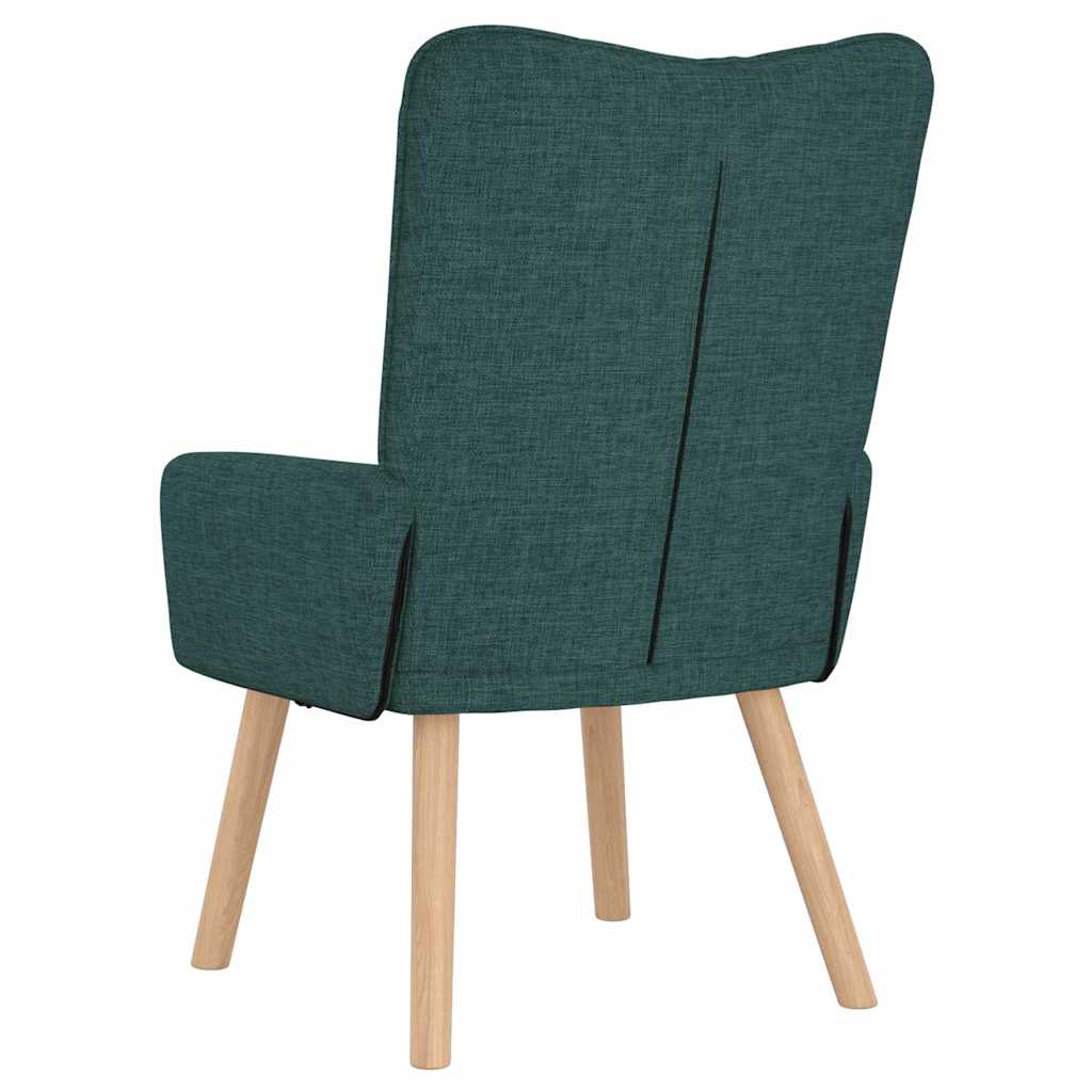 vidaXL fotel Ciemna zieleń 63 x 67 x 94 cm Tkanina i sklejka
