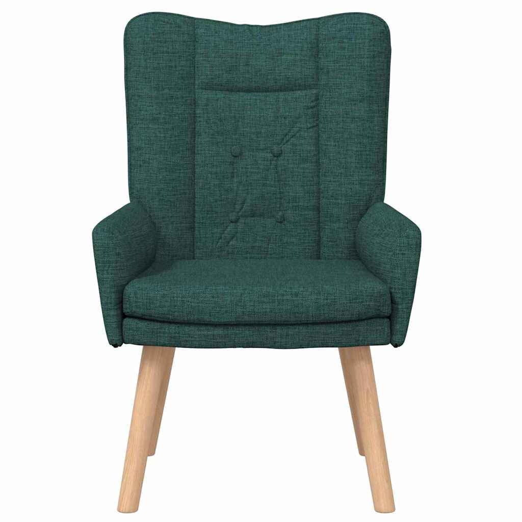 vidaXL fotel Ciemna zieleń 63 x 67 x 94 cm Tkanina i sklejka