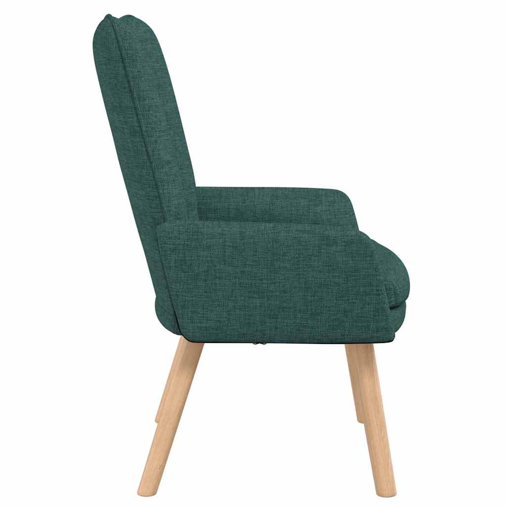 vidaXL fotel Ciemna zieleń 63 x 67 x 94 cm Tkanina i sklejka
