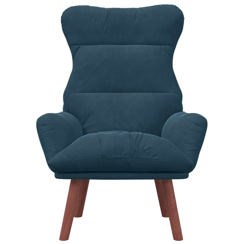 vidaXL fotel Niebieski 69 x 74 x 93 cm Aksamit