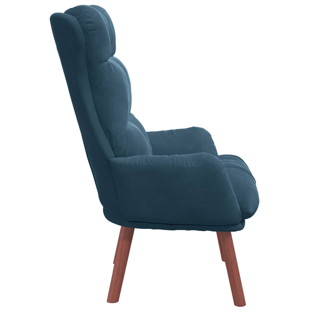 vidaXL fotel Niebieski 69 x 74 x 93 cm Aksamit