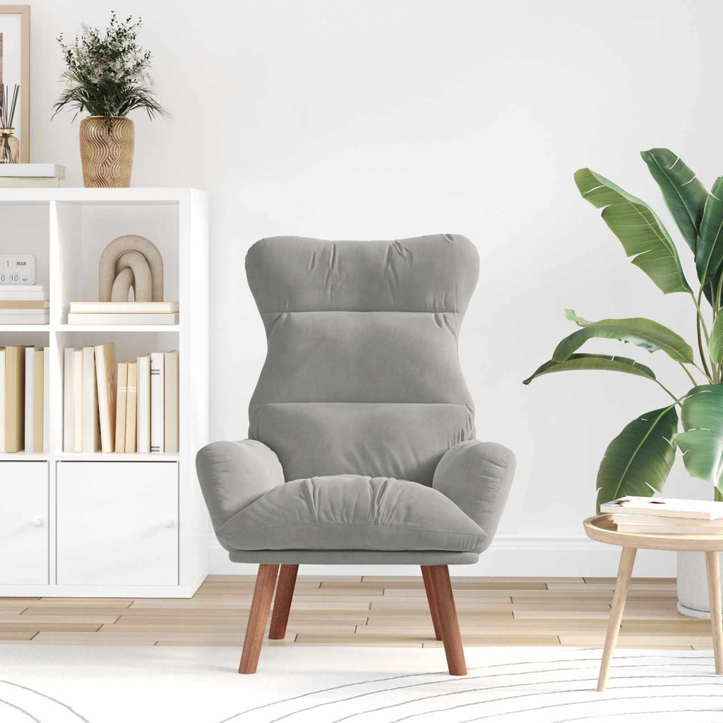 vidaXL fotel Jasnoszary 69 x 74 x 93 cm Aksamit