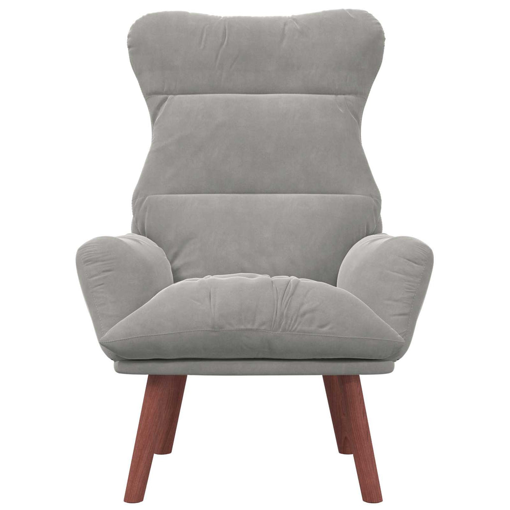 vidaXL fotel Jasnoszary 69 x 74 x 93 cm Aksamit