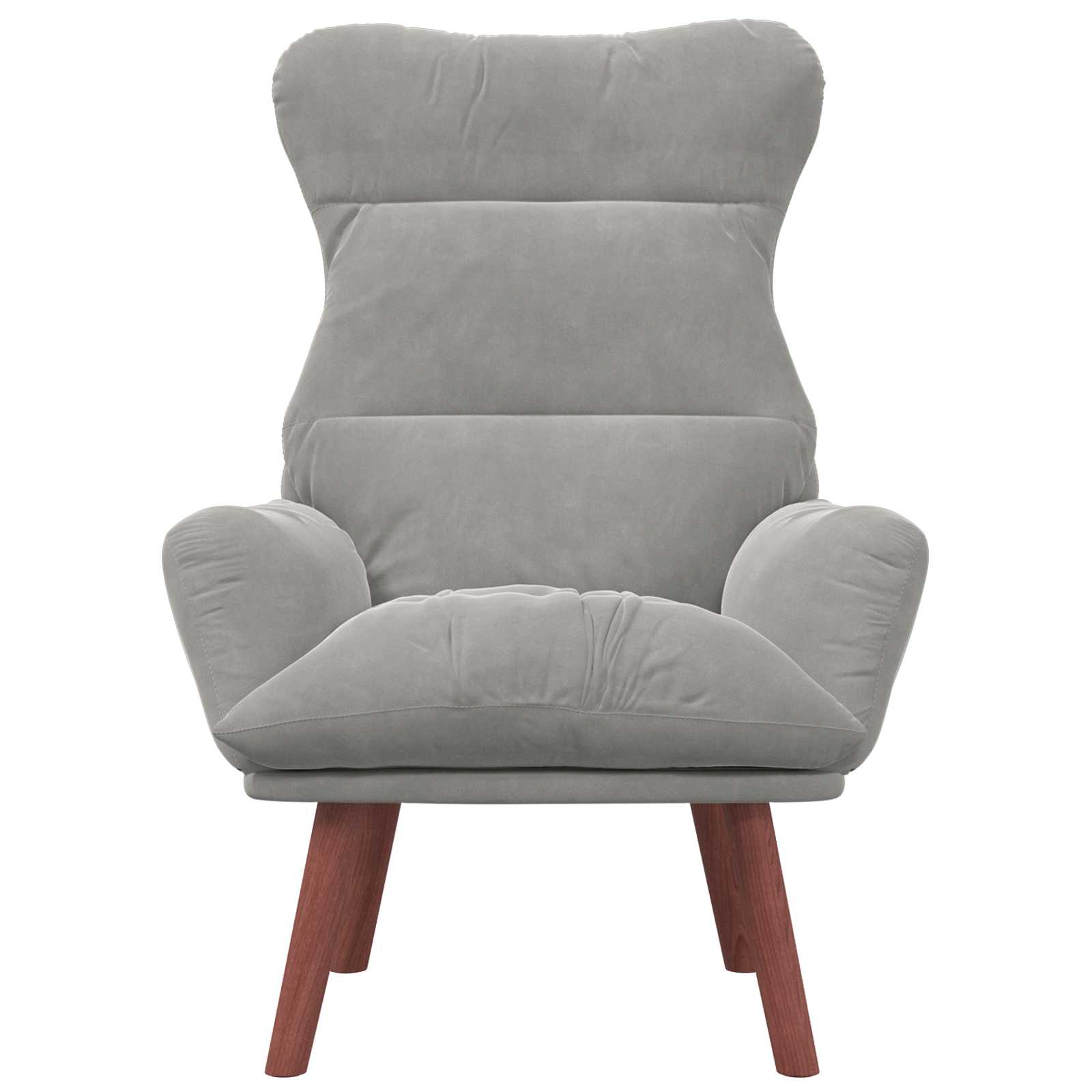 vidaXL fotel Jasnoszary 69 x 74 x 93 cm Aksamit