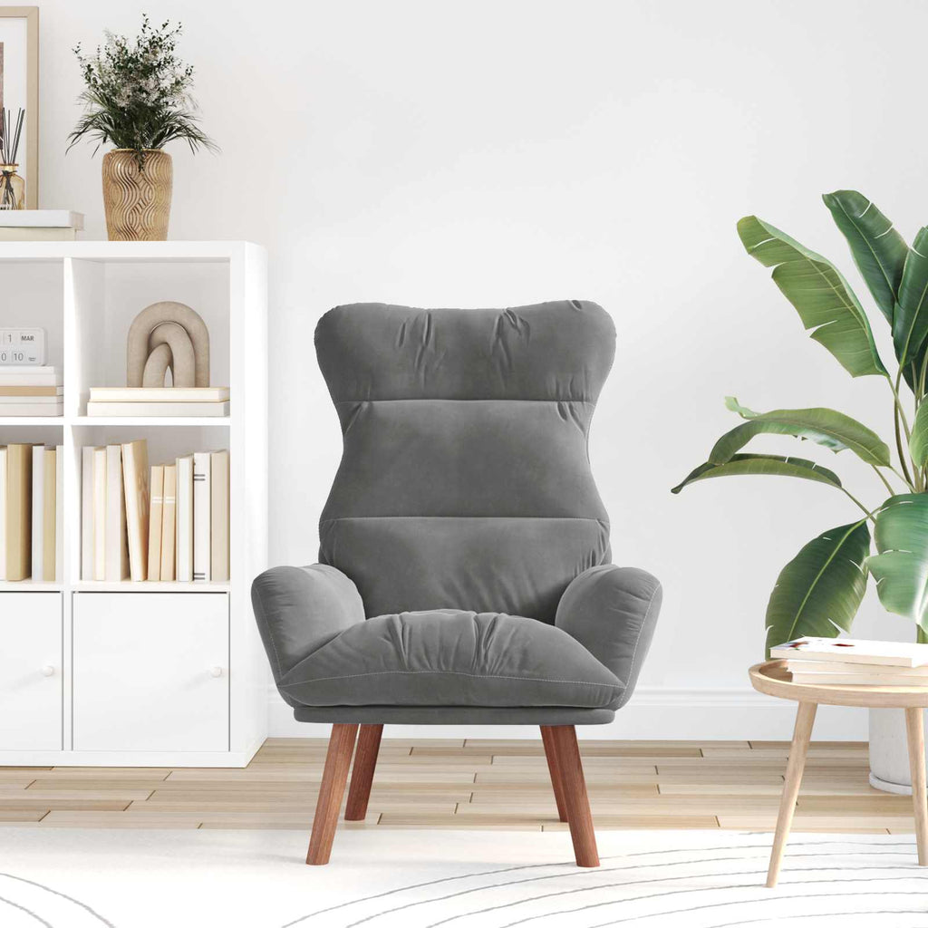 vidaXL fotel Ciemnoszary 69 x 74 x 93 cm Aksamit