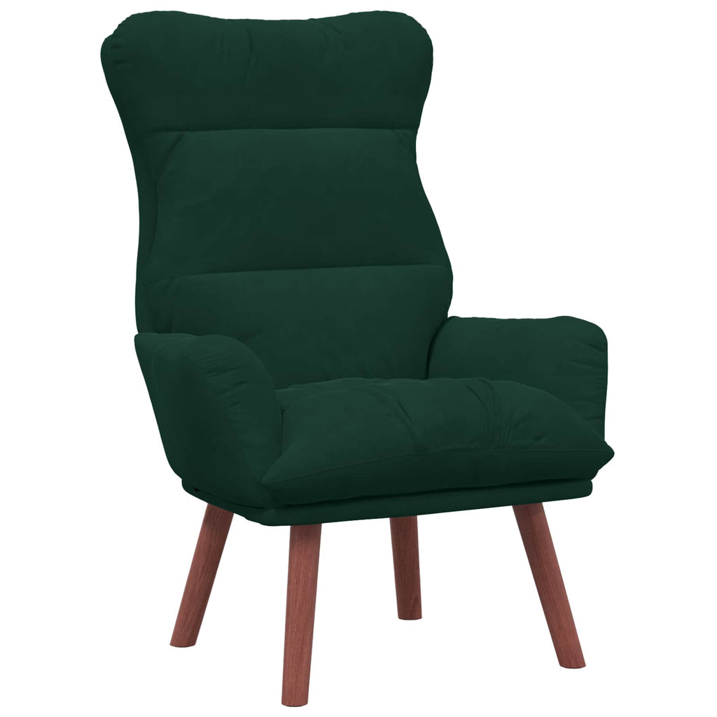 vidaXL fotel Ciemna zieleń 69 x 74 x 93 cm Aksamit