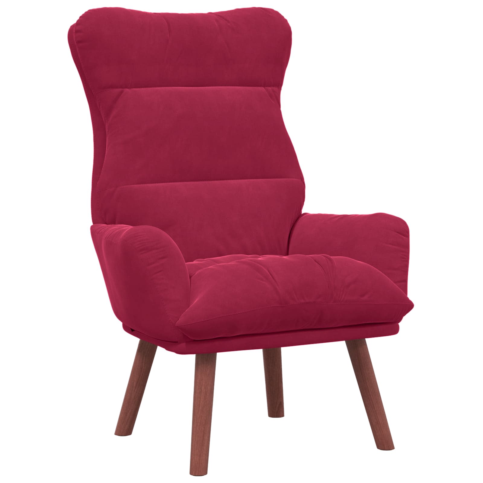 vidaXL fotel Czerwone wino 69 x 74 x 93 cm Aksamit