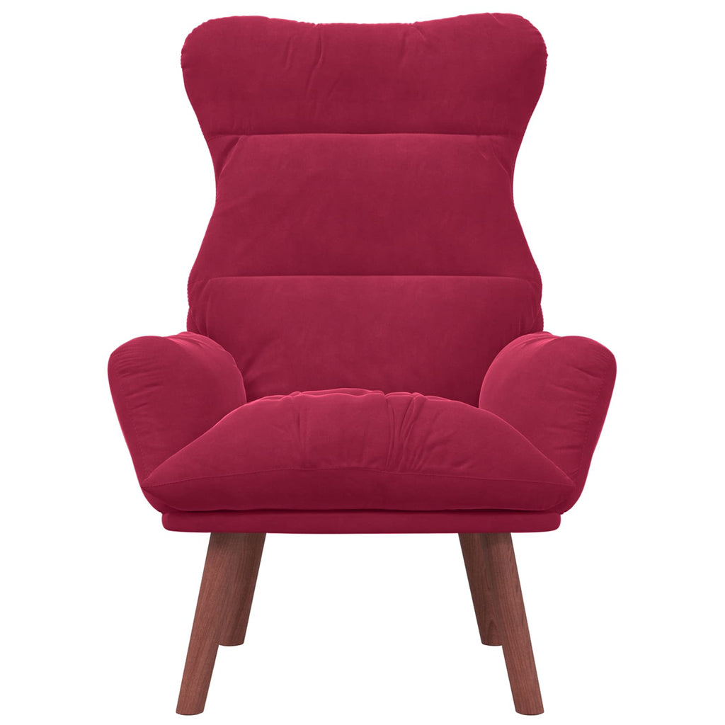 vidaXL fotel Czerwone wino 69 x 74 x 93 cm Aksamit