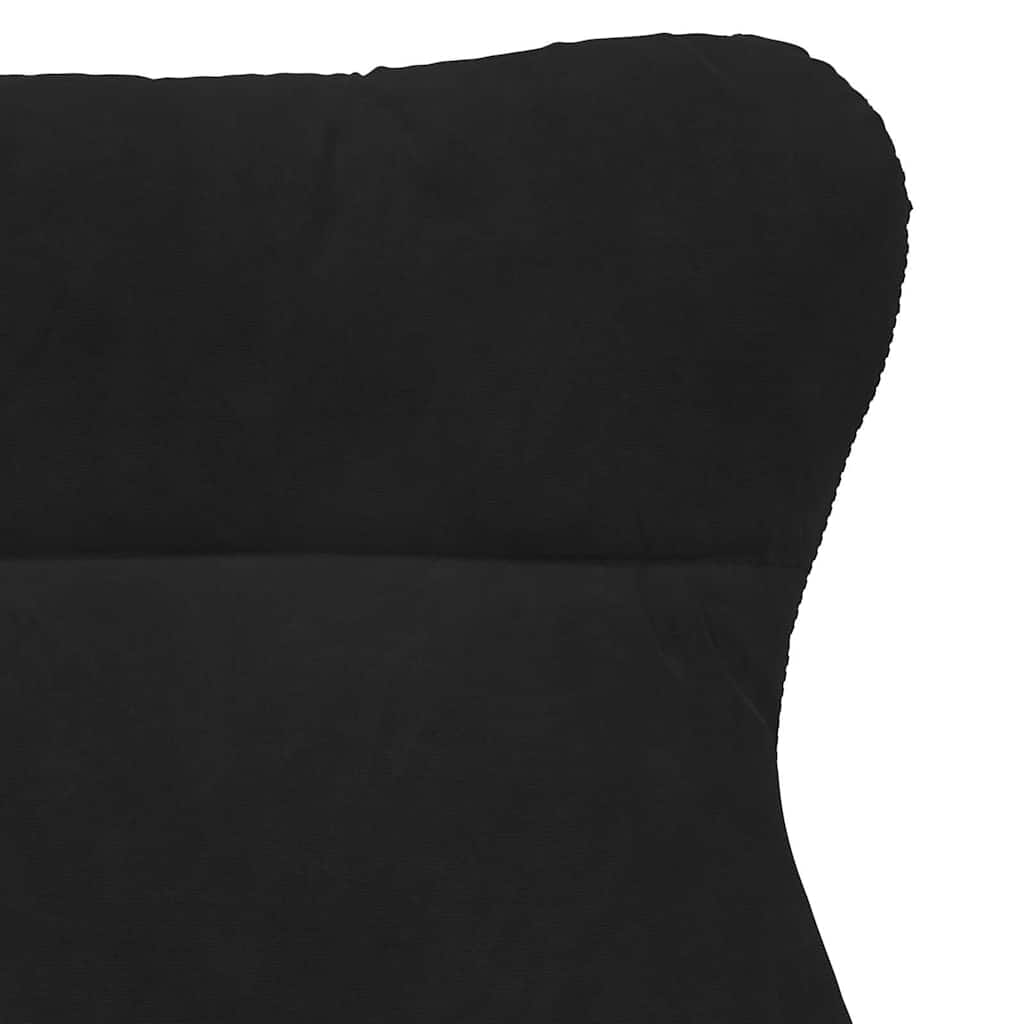 vidaXL fotel Czarny 69 x 74 x 93 cm Aksamit