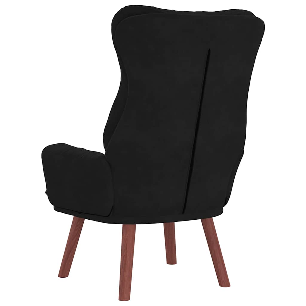 vidaXL fotel Czarny 69 x 74 x 93 cm Aksamit