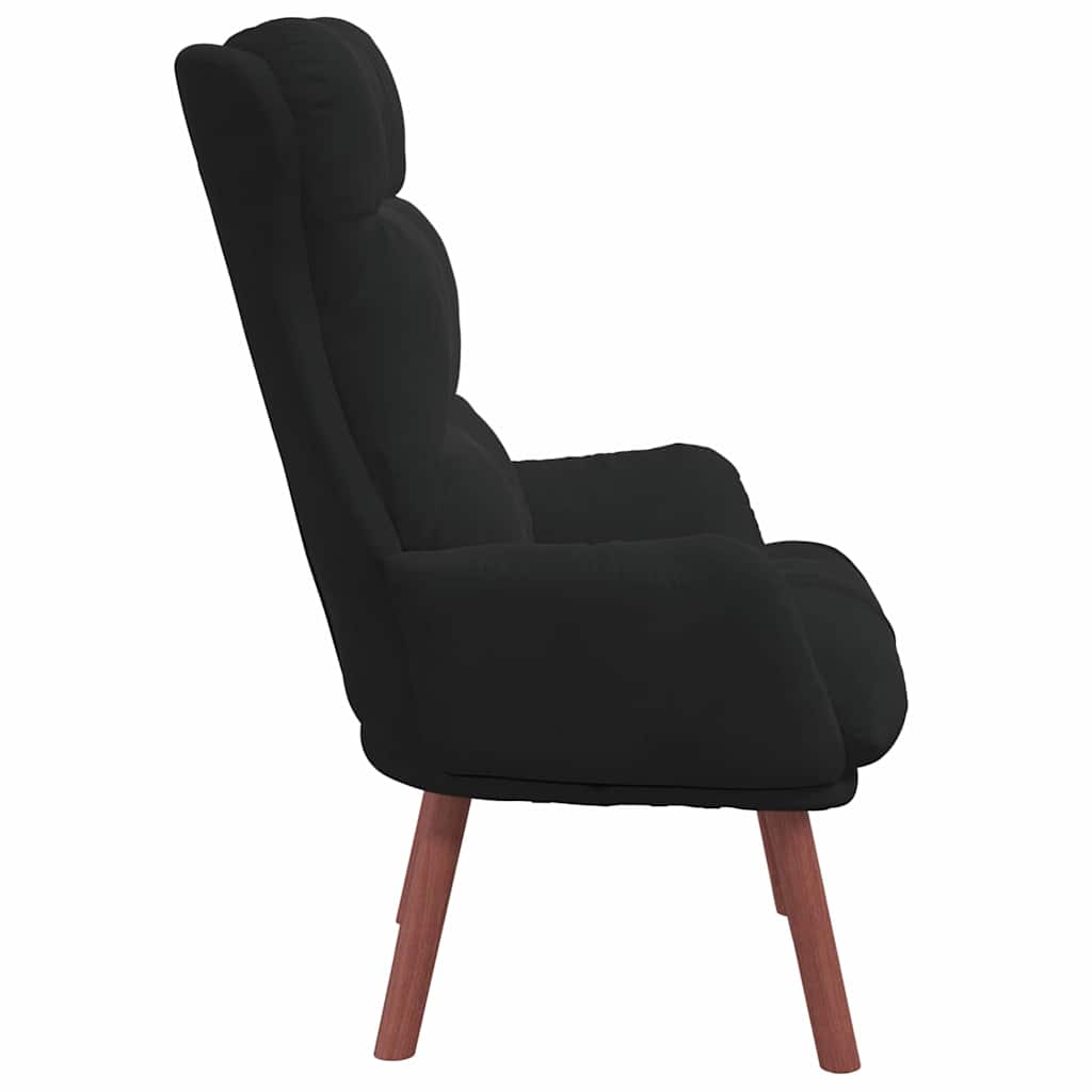 vidaXL fotel Czarny 69 x 74 x 93 cm Aksamit