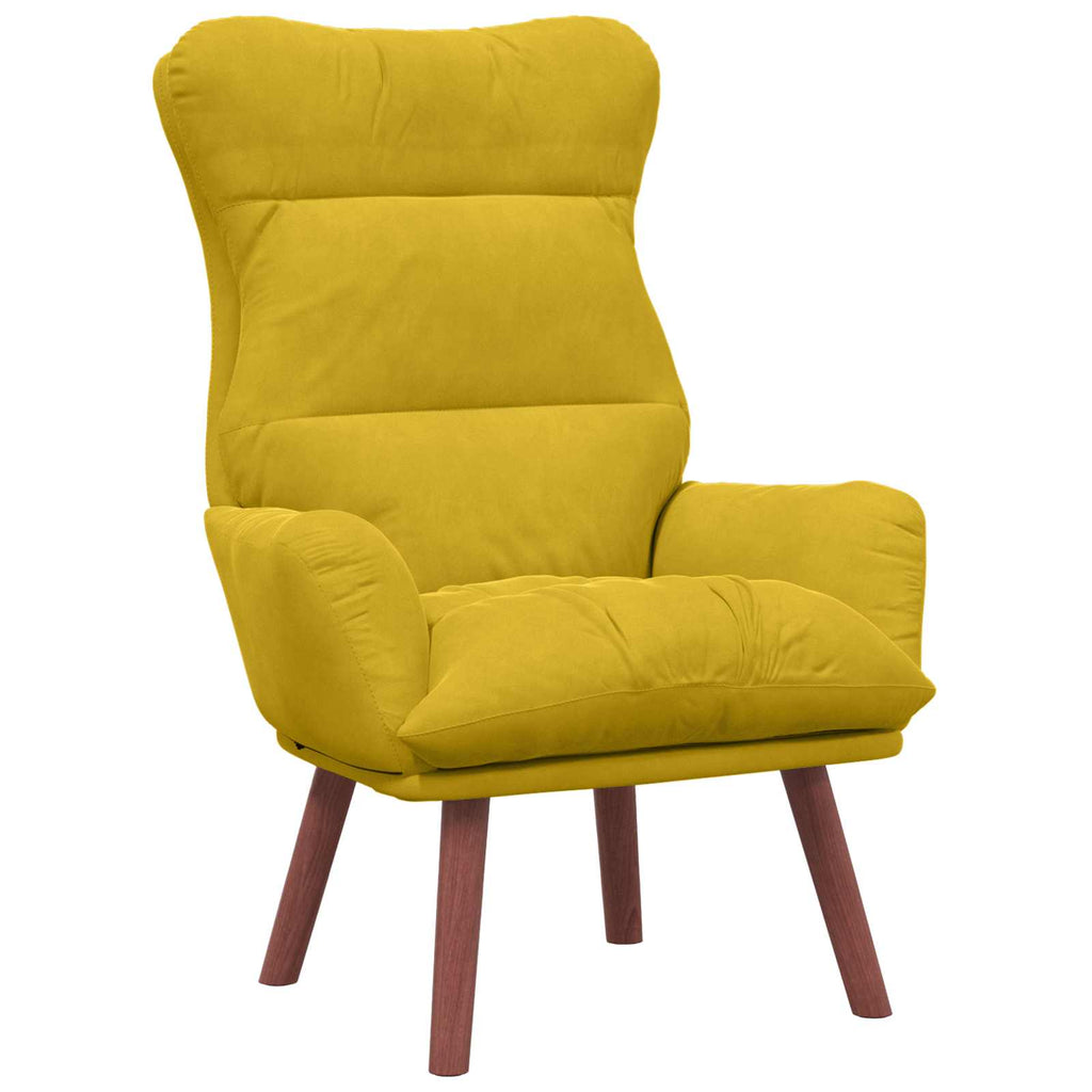 vidaXL fotel Żółty 69 x 74 x 93 cm Aksamit