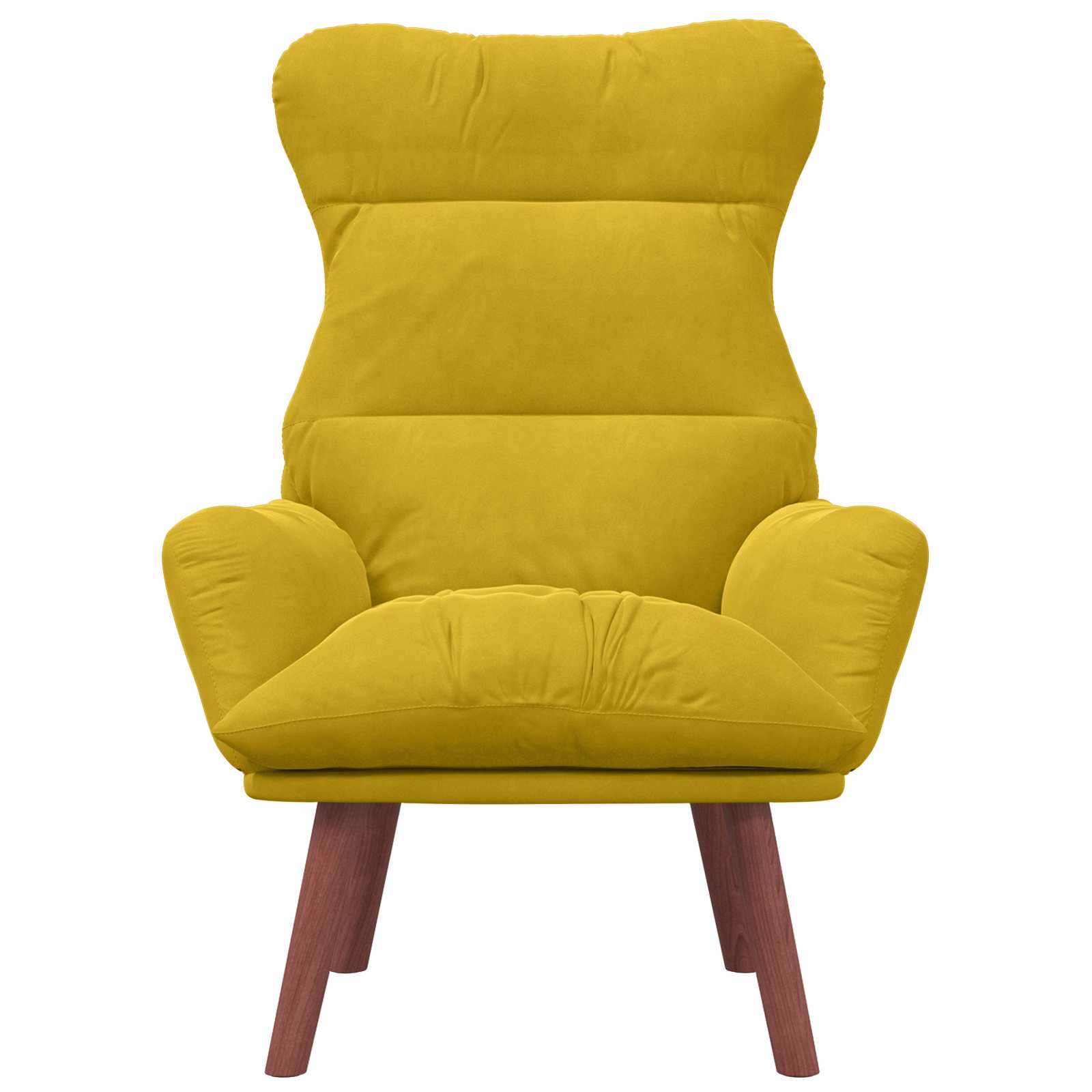 vidaXL fotel Żółty 69 x 74 x 93 cm Aksamit