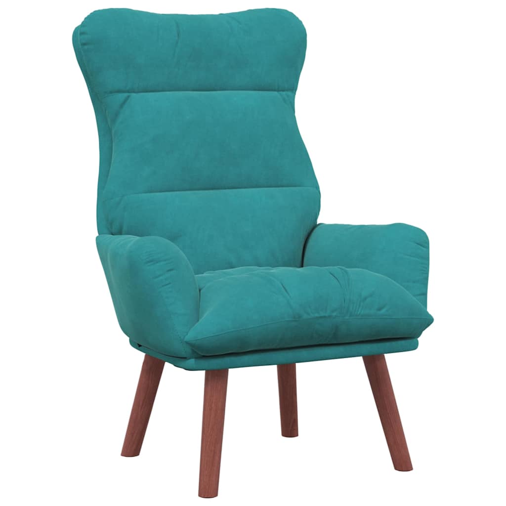 vidaXL fotel Turkusowy 69 x 74 x 93 cm Aksamit