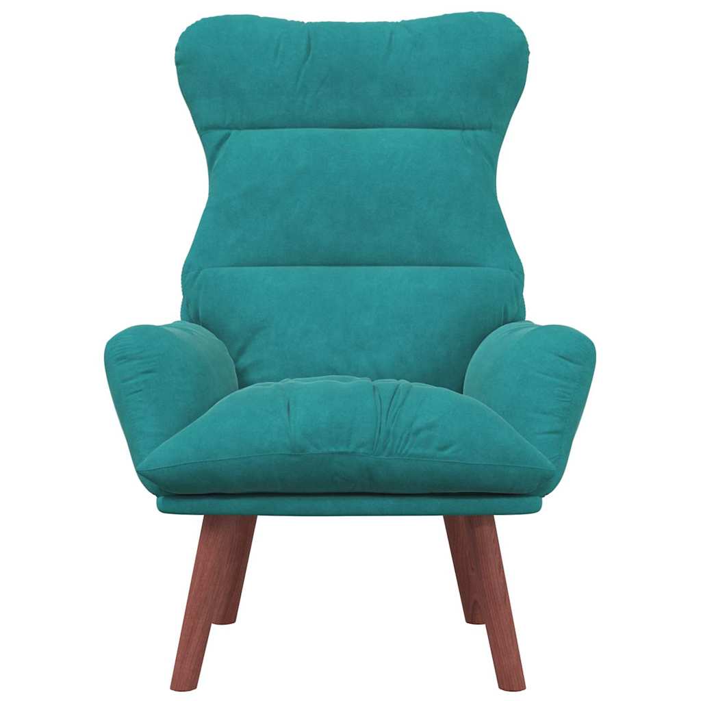 vidaXL fotel Turkusowy 69 x 74 x 93 cm Aksamit
