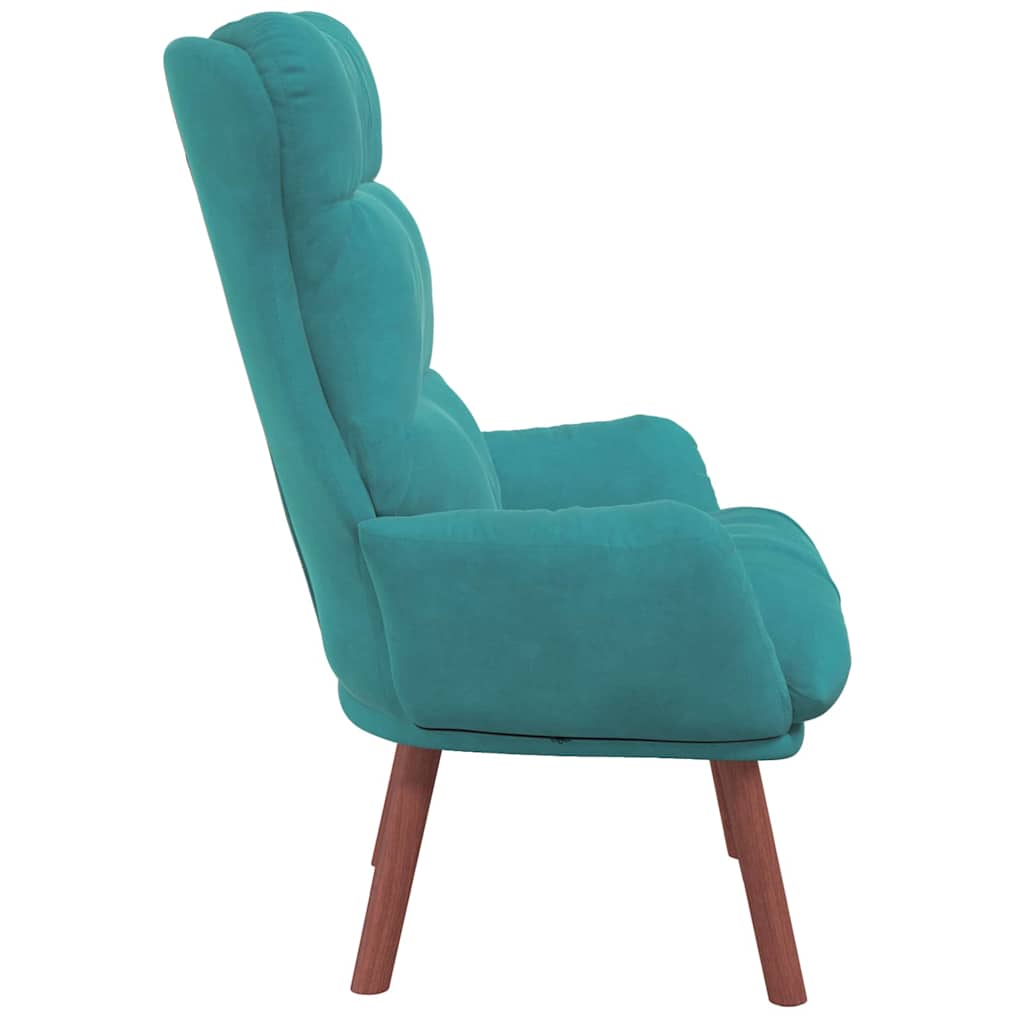 vidaXL fotel Turkusowy 69 x 74 x 93 cm Aksamit
