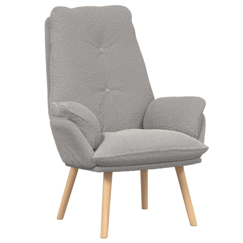 vidaXL fotel Jasnoszary 69 x 74 x 93 cm Tkanina sherpa