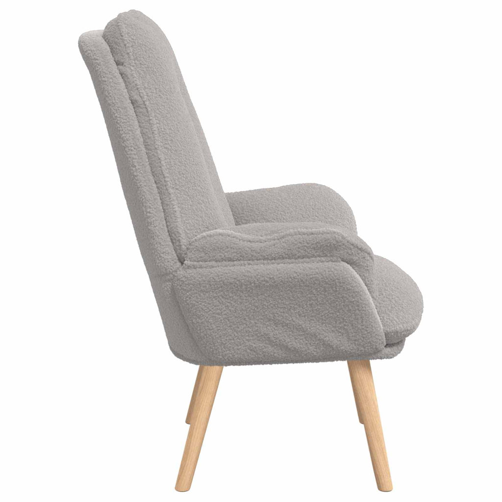 vidaXL fotel Jasnoszary 69 x 74 x 93 cm Tkanina sherpa