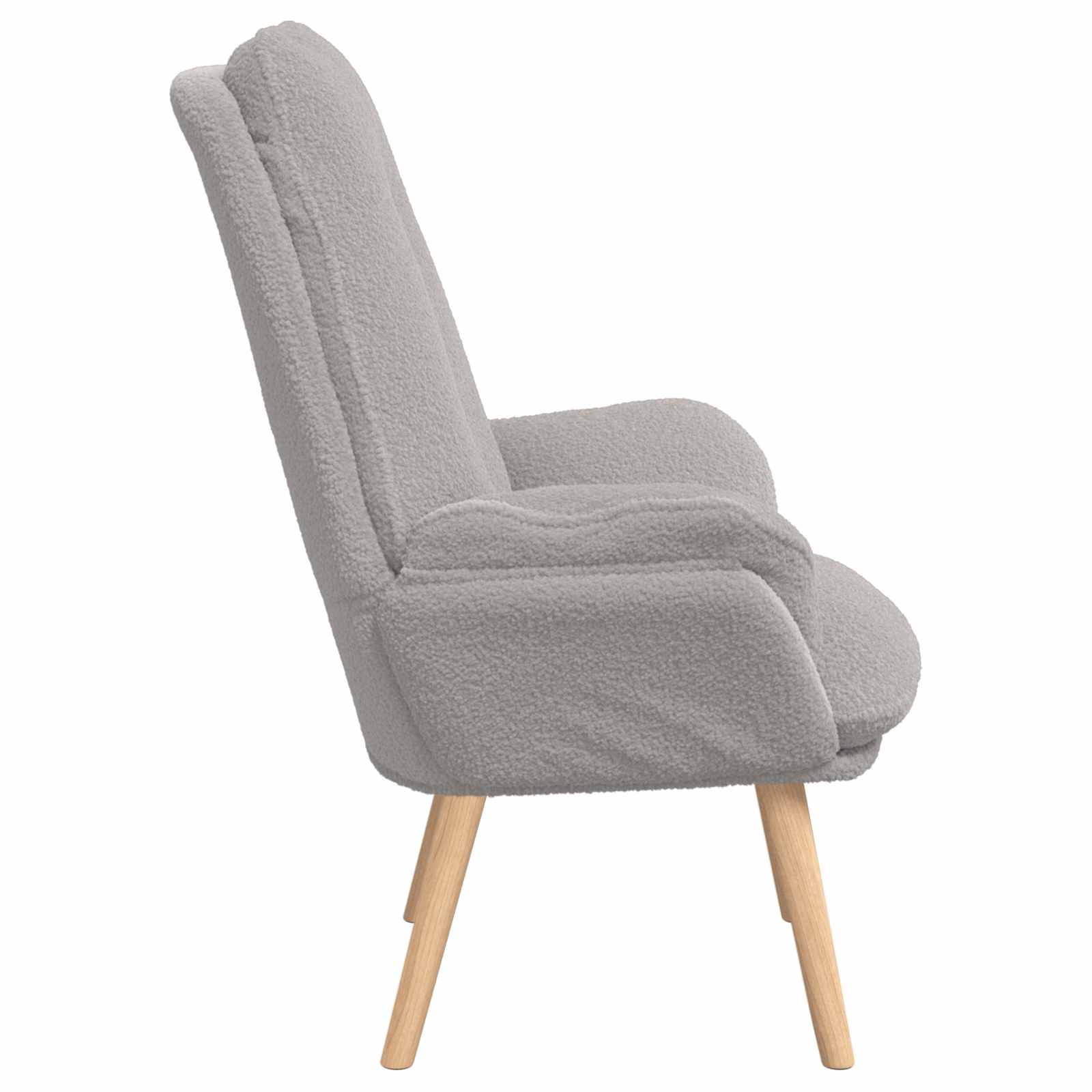 vidaXL fotel Jasnoszary 69 x 74 x 93 cm Tkanina sherpa