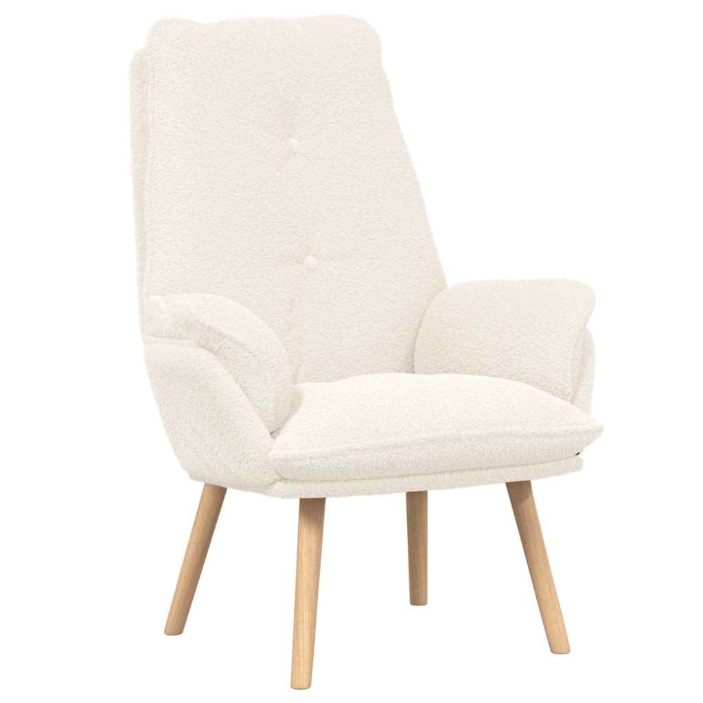 vidaXL fotel Kremowy 69 x 74 x 93 cm Tkanina sherpa
