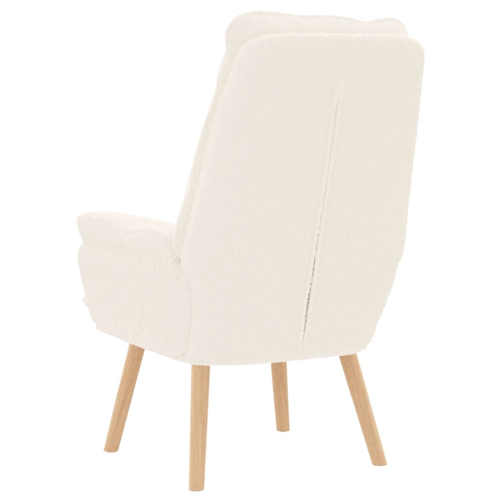 vidaXL fotel Kremowy 69 x 74 x 93 cm Tkanina sherpa