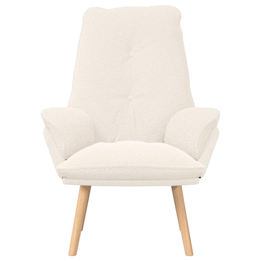 vidaXL fotel Kremowy 69 x 74 x 93 cm Tkanina sherpa