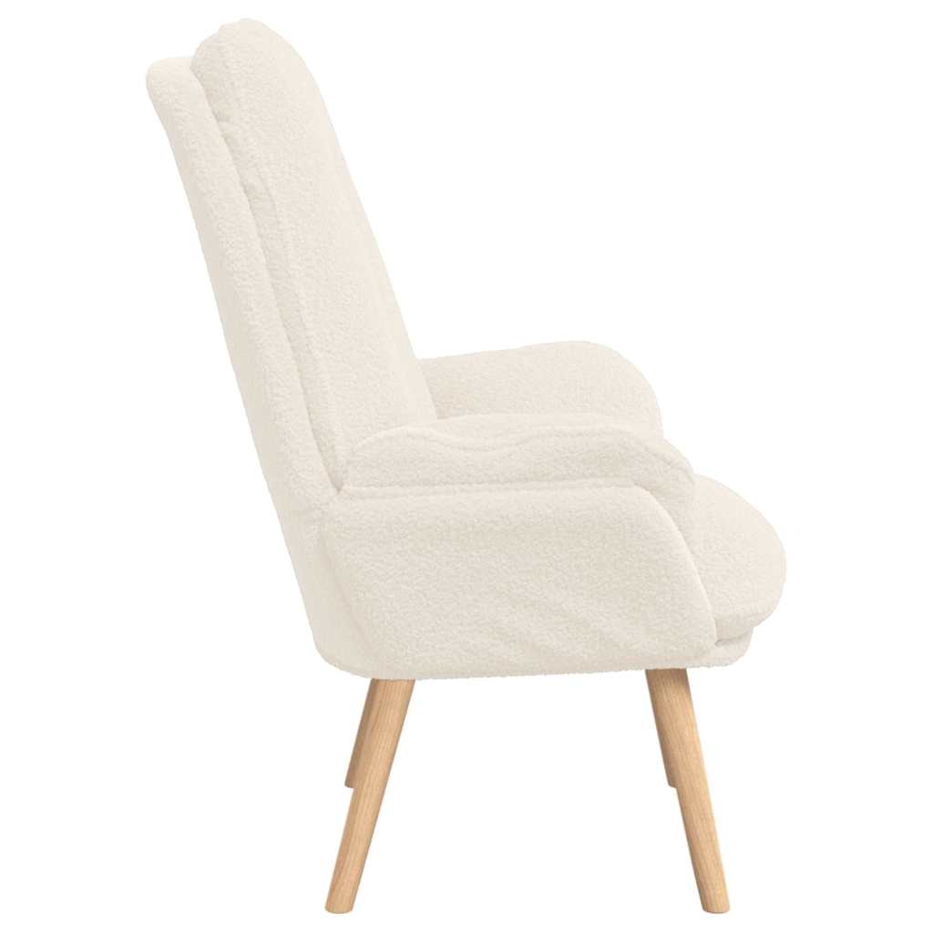 vidaXL fotel Kremowy 69 x 74 x 93 cm Tkanina sherpa