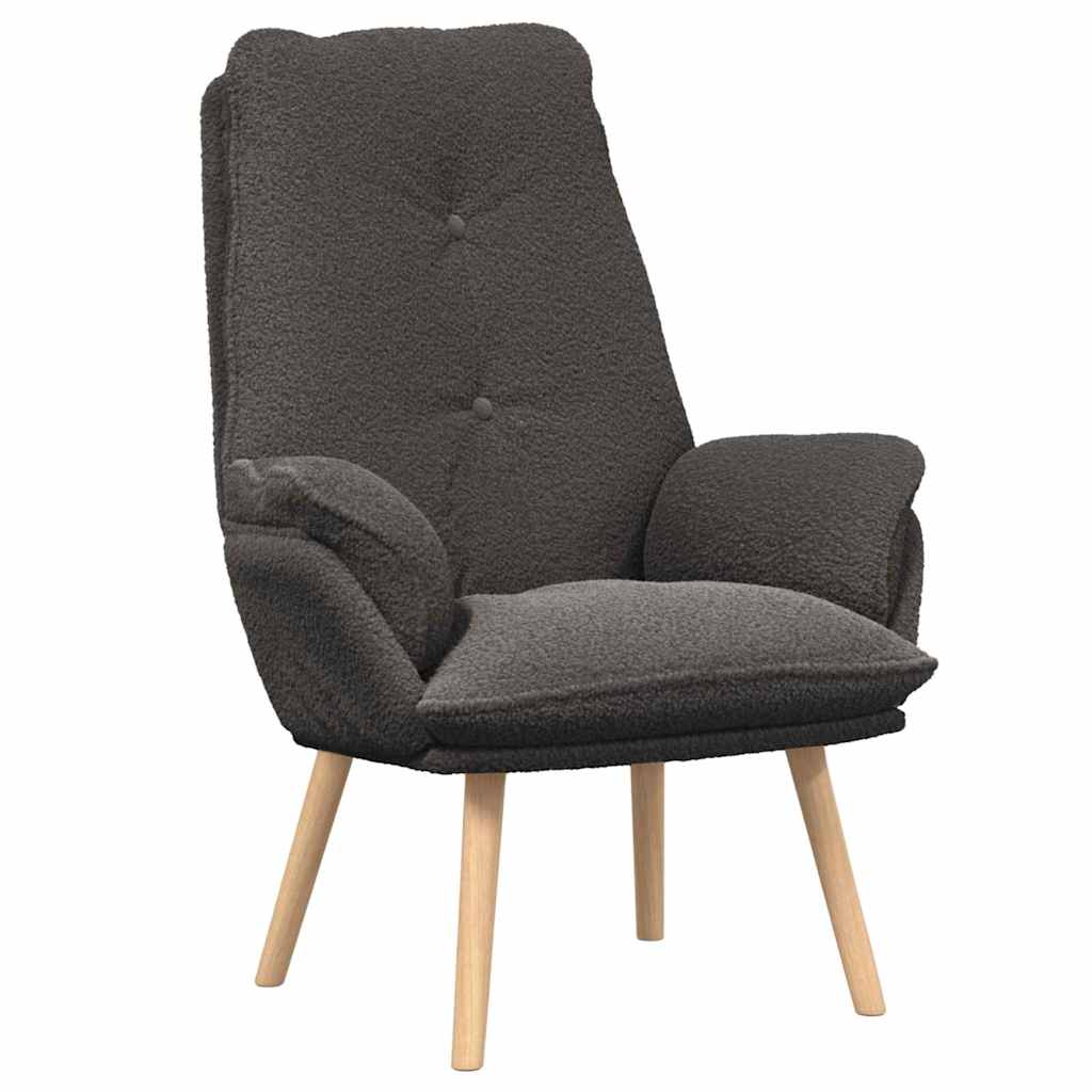 vidaXL fotel Ciemnoszary 69 x 74 x 93 cm Tkanina sherpa