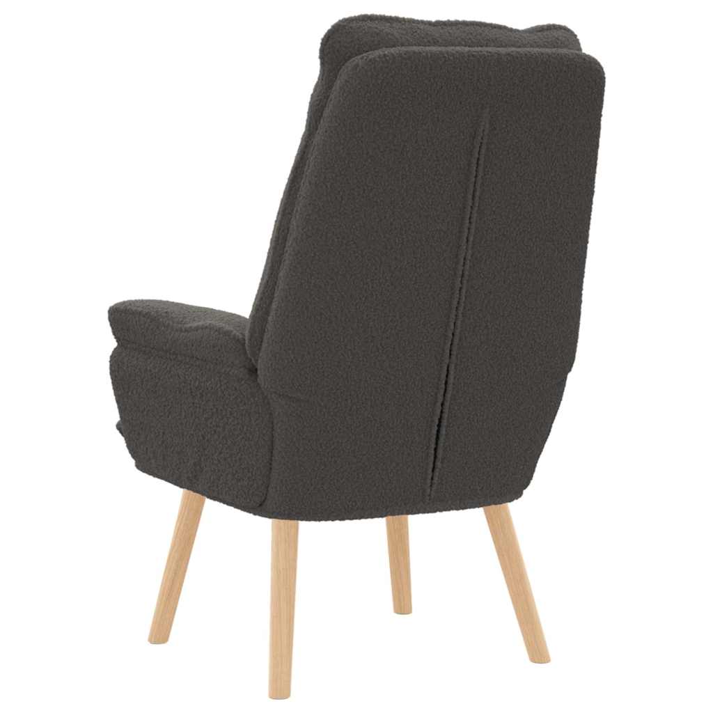 vidaXL fotel Ciemnoszary 69 x 74 x 93 cm Tkanina sherpa