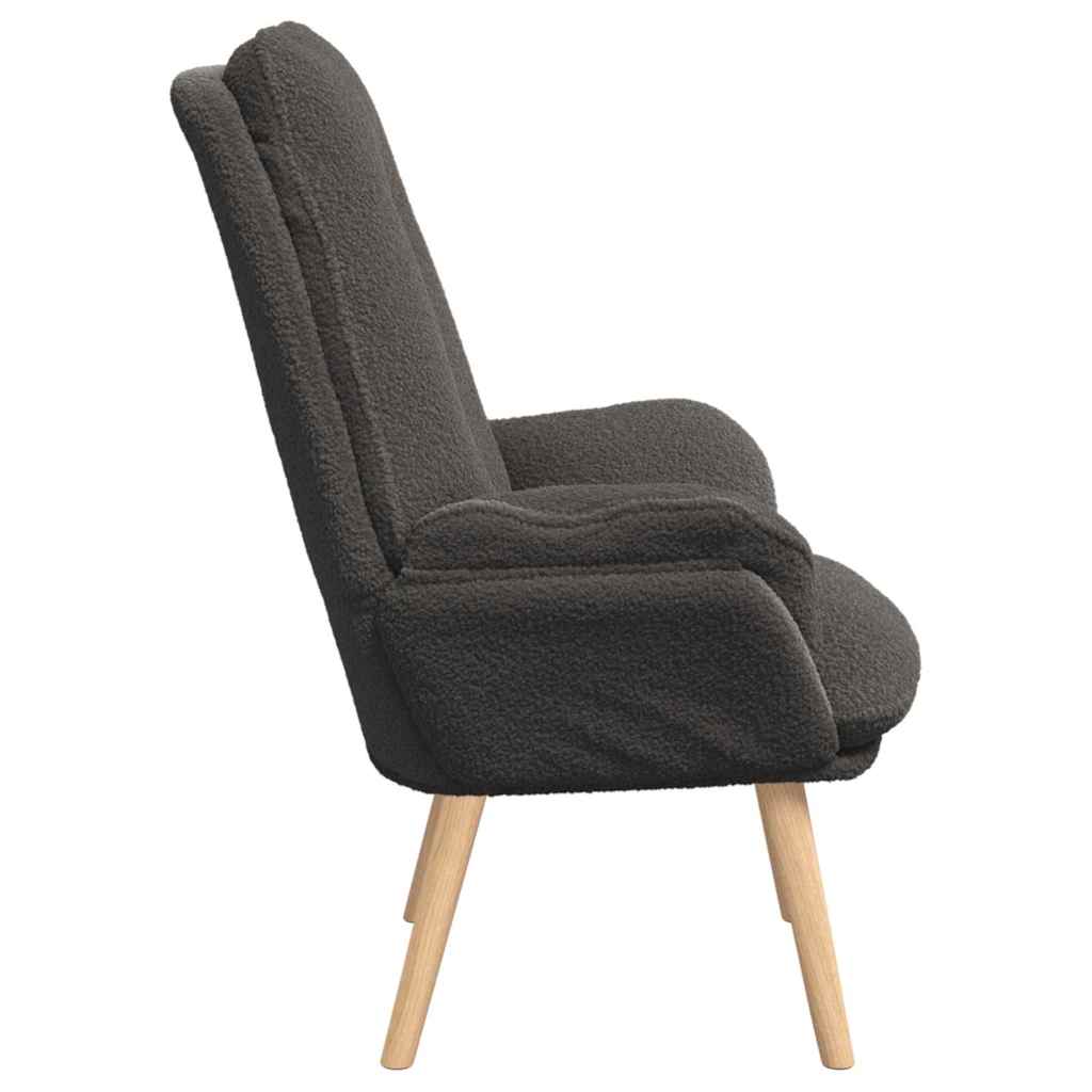 vidaXL fotel Ciemnoszary 69 x 74 x 93 cm Tkanina sherpa