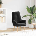 vidaXL fotel Czarny 69 x 74 x 93 cm Tkanina sherpa