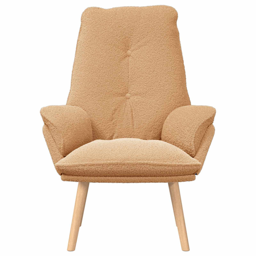 vidaXL fotel Beżowy 69 x 74 x 93 cm Tkanina sherpa