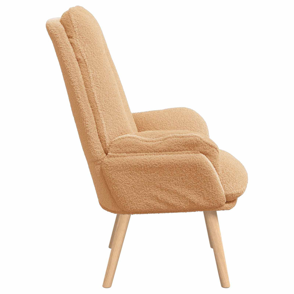 vidaXL fotel Beżowy 69 x 74 x 93 cm Tkanina sherpa