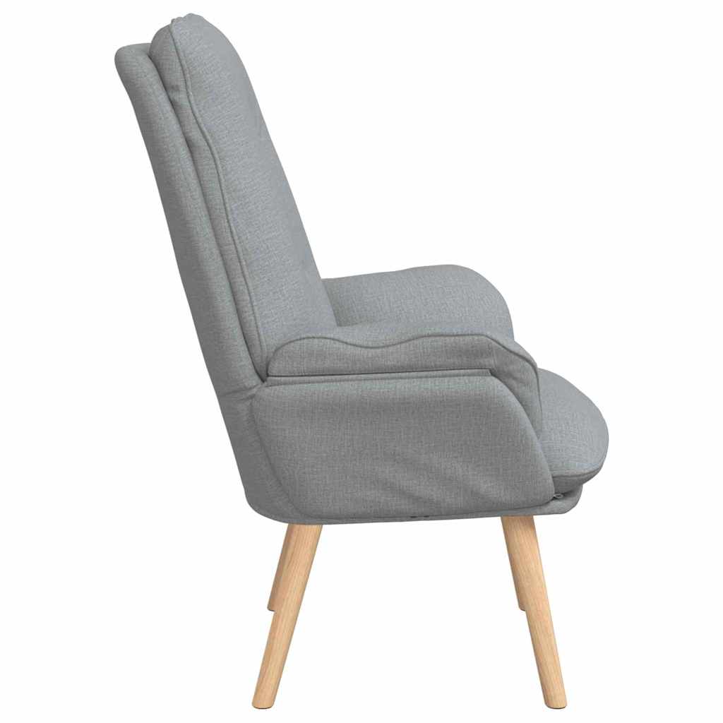 vidaXL fotel Jasnoszary 69 x 74 x 93 cm Tkanina i sklejka
