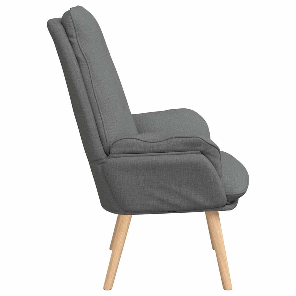vidaXL fotel Ciemnoszary 69 x 74 x 93 cm Tkanina i sklejka