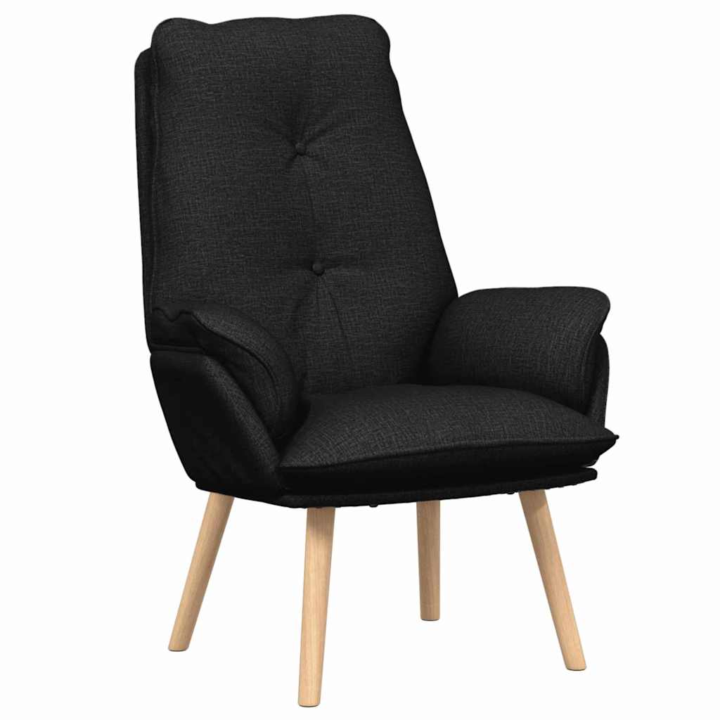 vidaXL fotel Czarny 69 x 74 x 93 cm Tkanina i sklejka