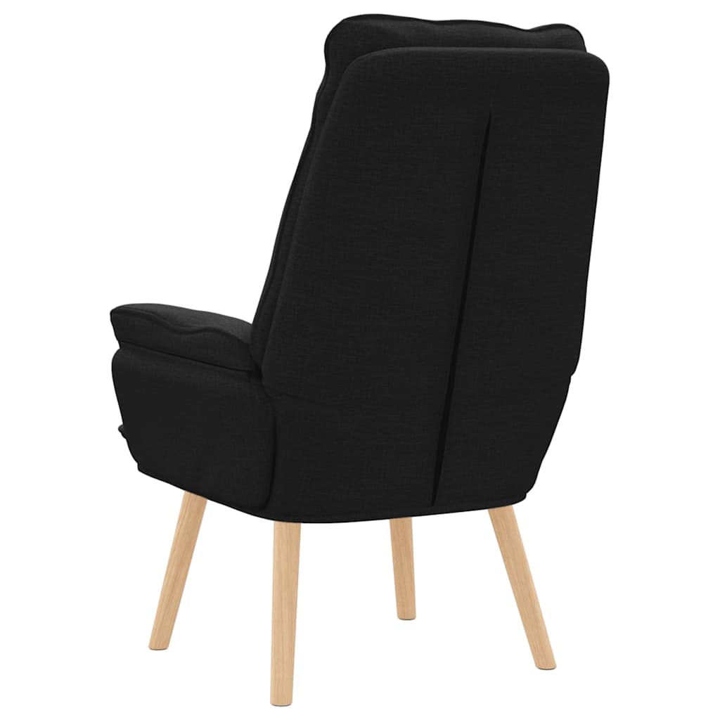 vidaXL fotel Czarny 69 x 74 x 93 cm Tkanina i sklejka