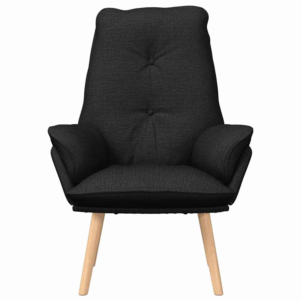 vidaXL fotel Czarny 69 x 74 x 93 cm Tkanina i sklejka