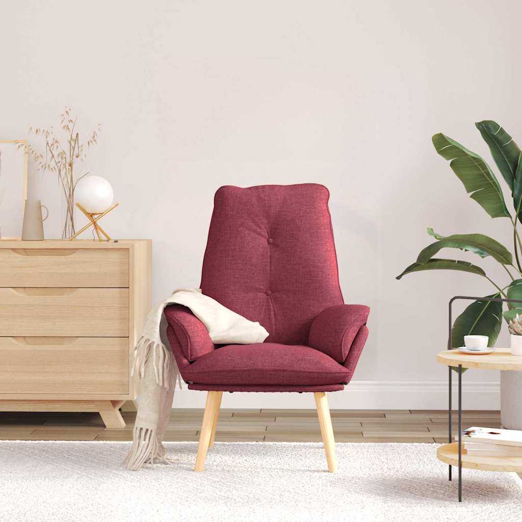 vidaXL fotel Czerwone wino 69 x 74 x 93 cm Tkanina i sklejka