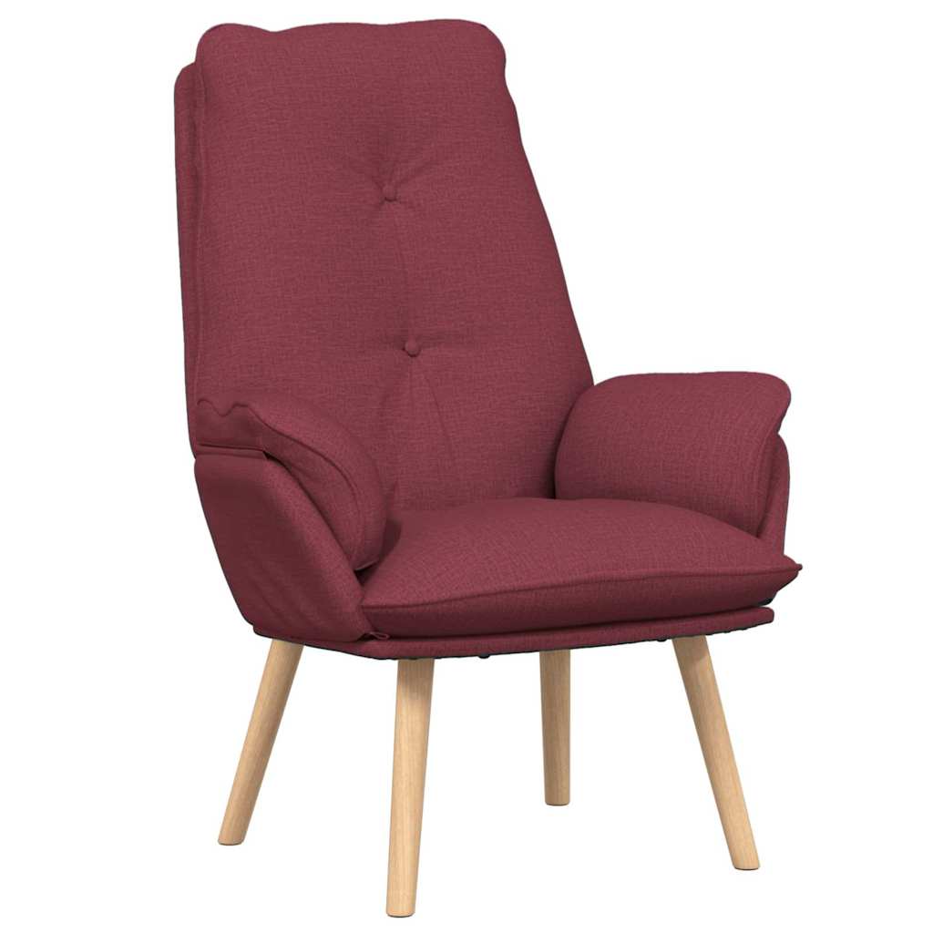 vidaXL fotel Czerwone wino 69 x 74 x 93 cm Tkanina i sklejka