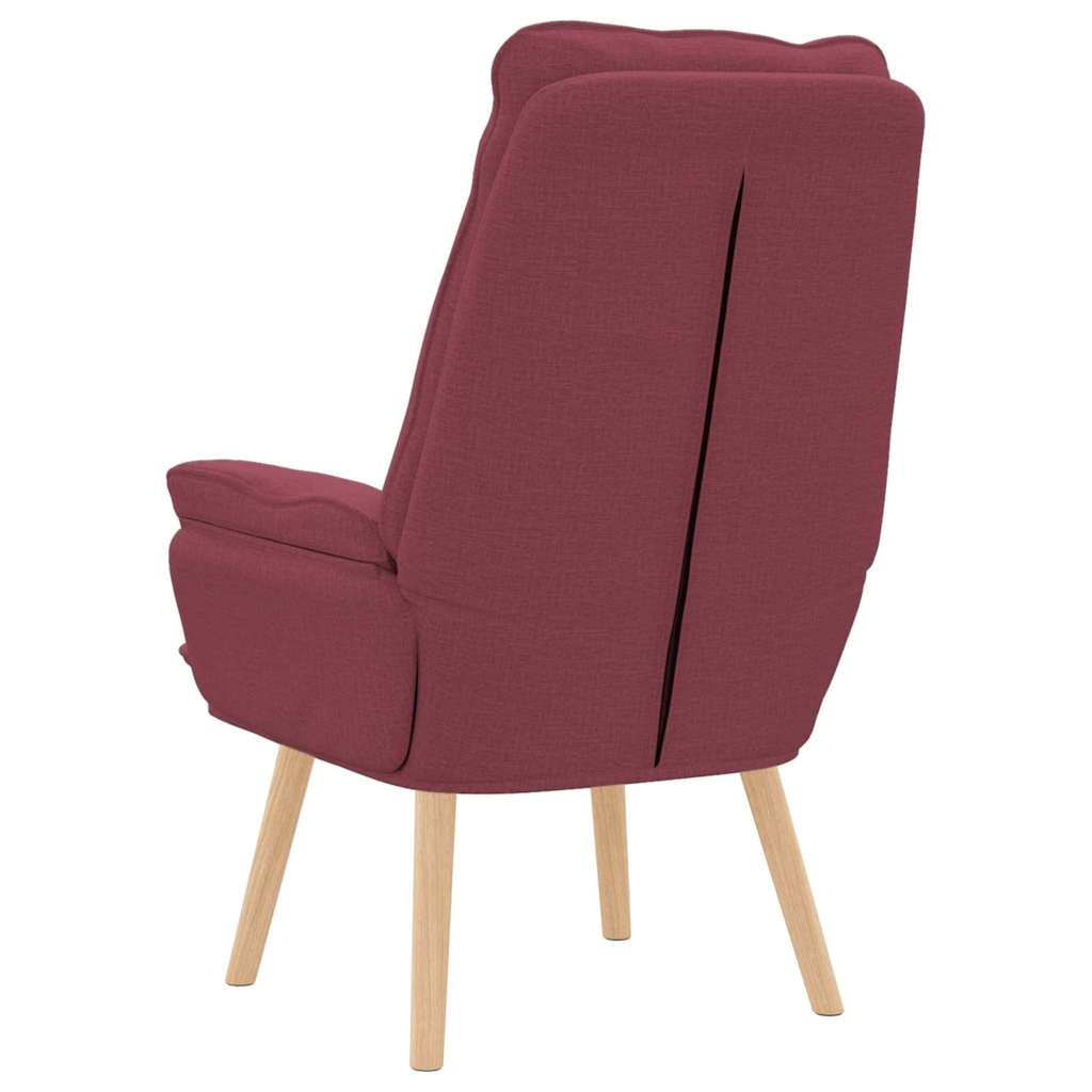vidaXL fotel Czerwone wino 69 x 74 x 93 cm Tkanina i sklejka