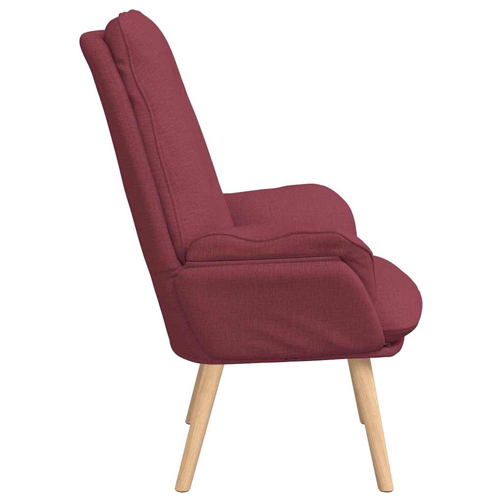 vidaXL fotel Czerwone wino 69 x 74 x 93 cm Tkanina i sklejka