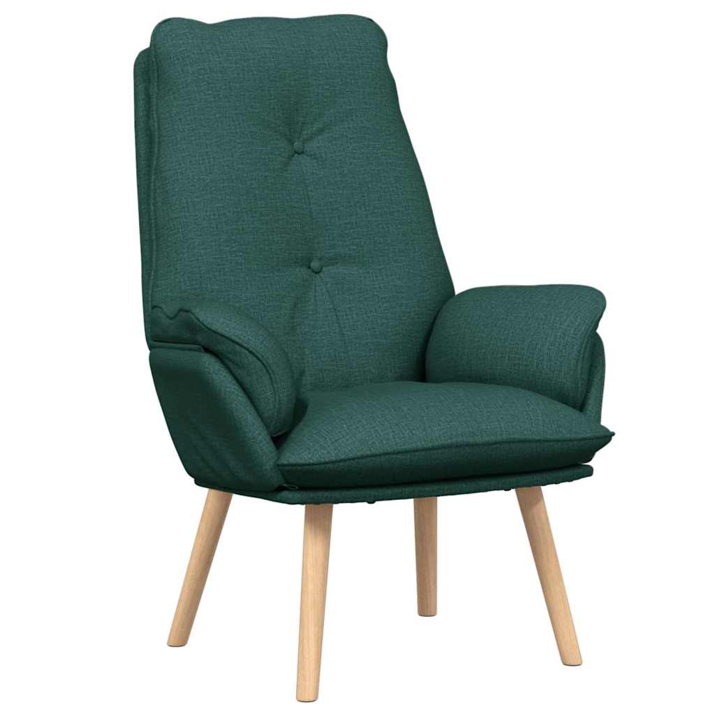 vidaXL fotel Ciemna zieleń 69 x 74 x 93 cm Tkanina i Sklejka