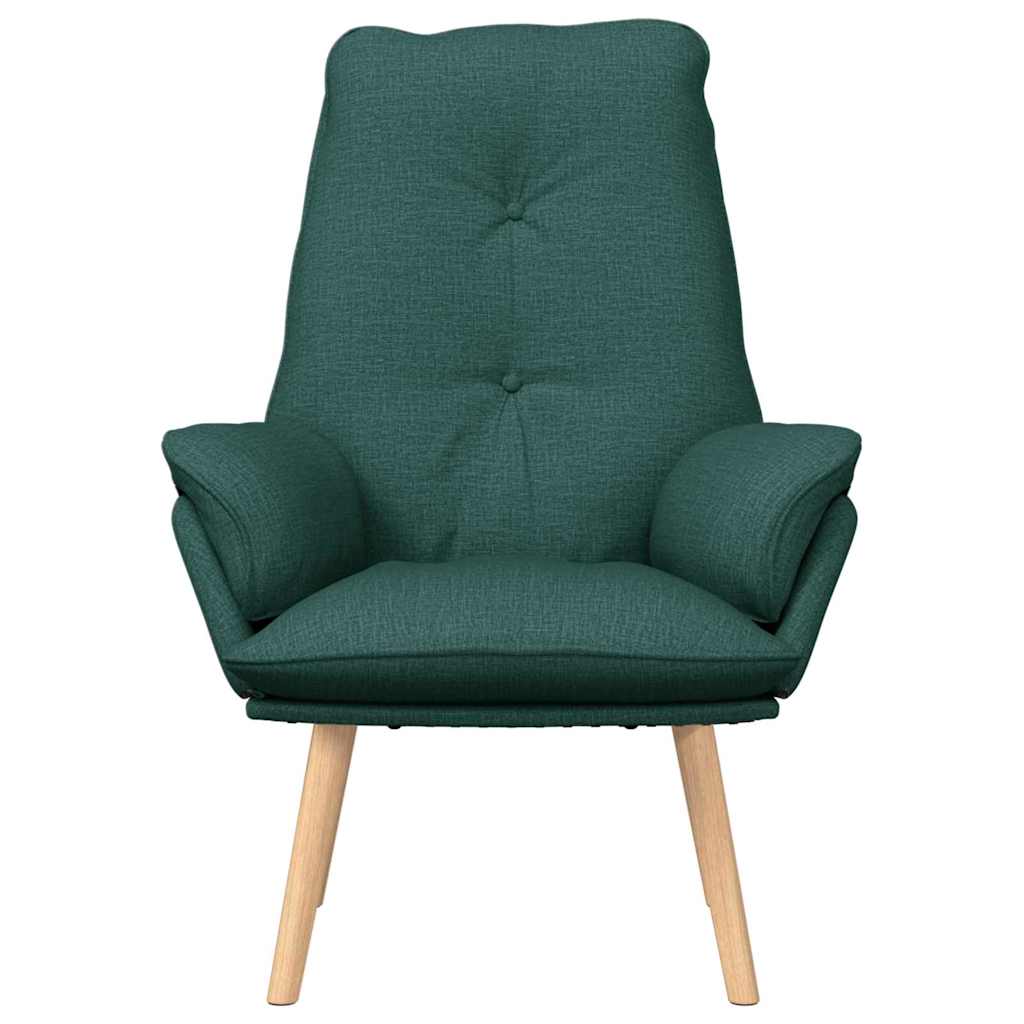 vidaXL fotel Ciemna zieleń 69 x 74 x 93 cm Tkanina i Sklejka