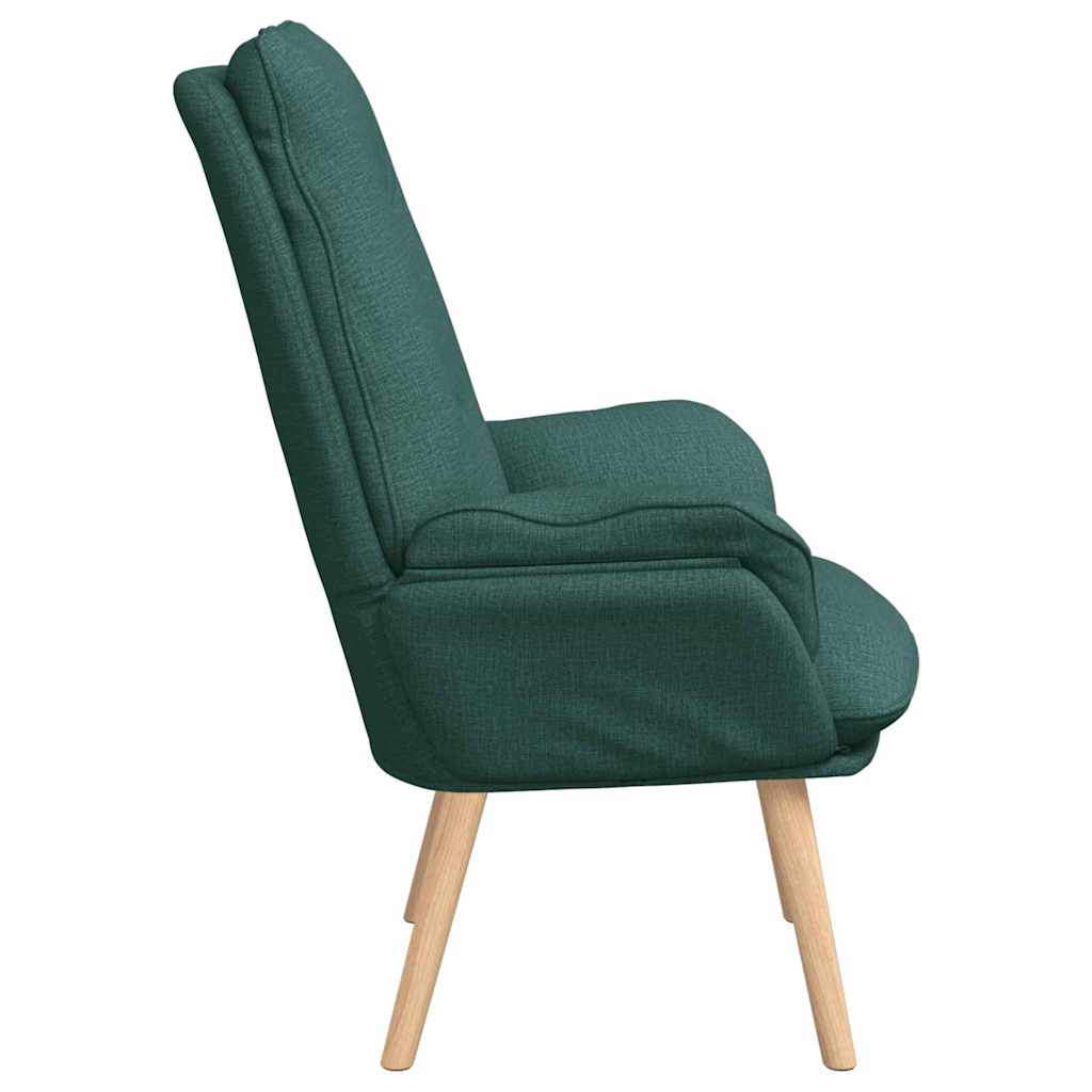 vidaXL fotel Ciemna zieleń 69 x 74 x 93 cm Tkanina i Sklejka