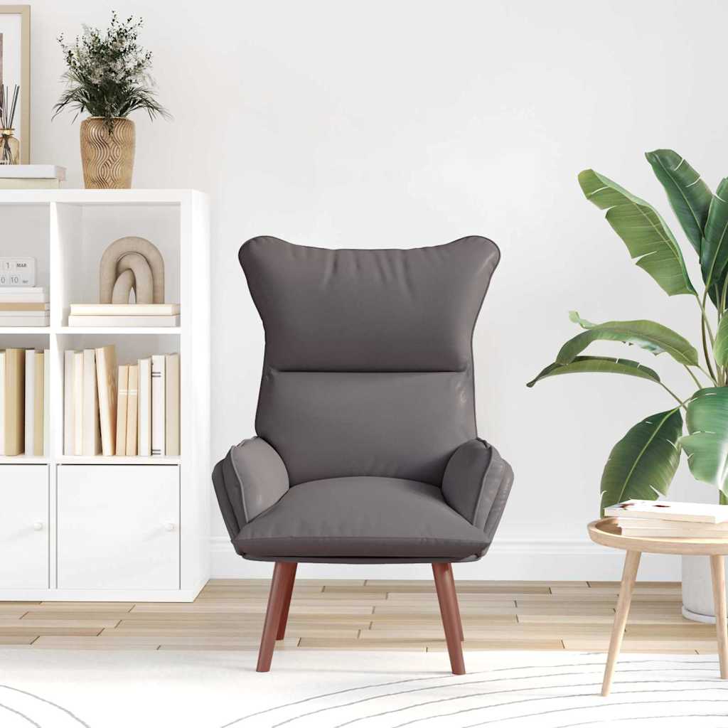 vidaXL fotel Szary 69 x 74 x 93 cm Sztuczna skóra
